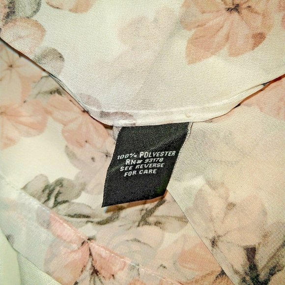 Premise Studio Womens Blouse Floral Size Medium Semi Sheer Side Split Pl… - Picture 6 of 7